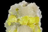 Sulfur Crystals on Fluorescent Aragonite - Italy #129094-3